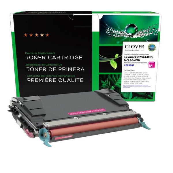 Clover Imaging Group Remanufactured Magenta Toner Cartridge for Lexmark C734/C736/X734 200960P - main